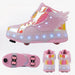 GlowSkate LED Rullskridsko Sneakers med Vingar – Flickor | Stl. 29-37
