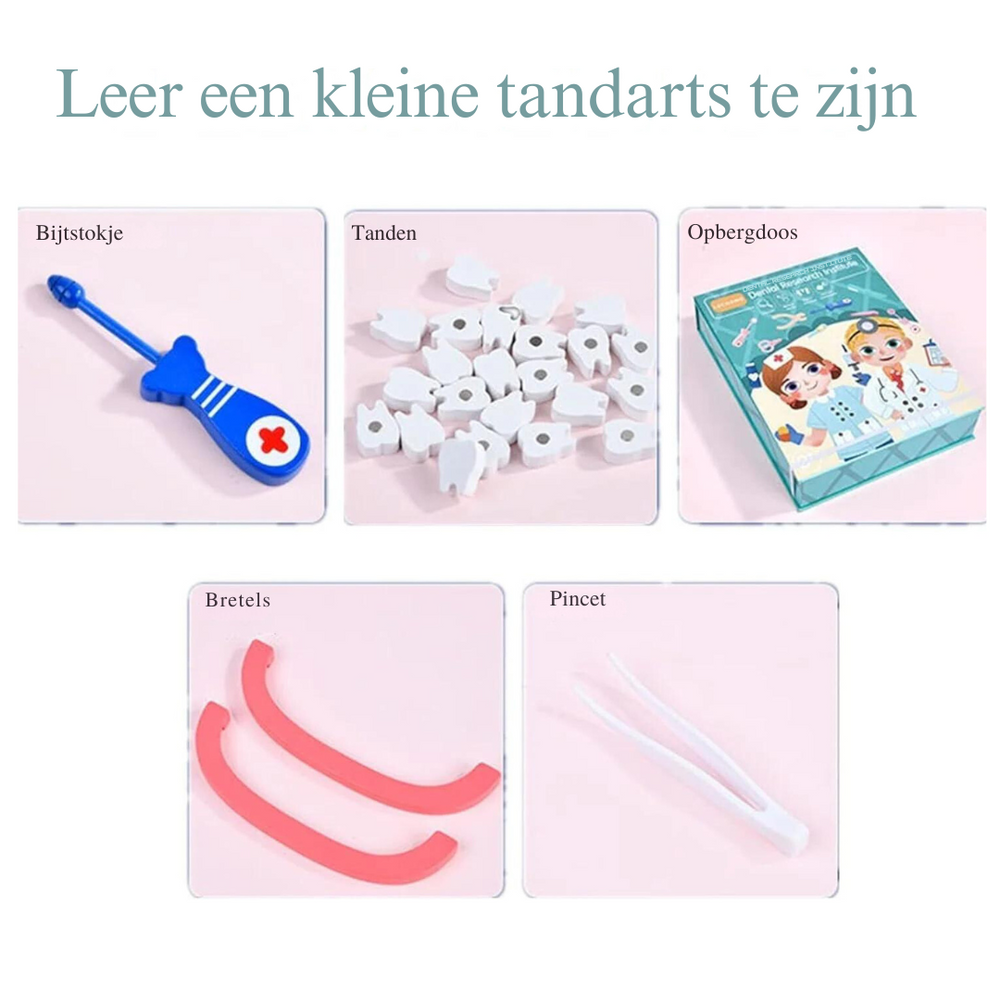 Dr. Dentist Lekset – Pedagogiskt Rollspel för Barn med Tandläkarverktyg
