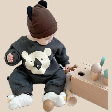 Jumpsuit med Koalaprint – Baby, Grå Bomull, Storlek 0–2 år