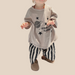 T-shirt med tryck – EcoCosmo Unisex, Beige/Grå, Bomull, Storlek 0–6 år