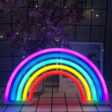 Rainbow Nattlampa Barn – Färgglatt Sänglampa för Lugna Nätter & Magisk Stämning
