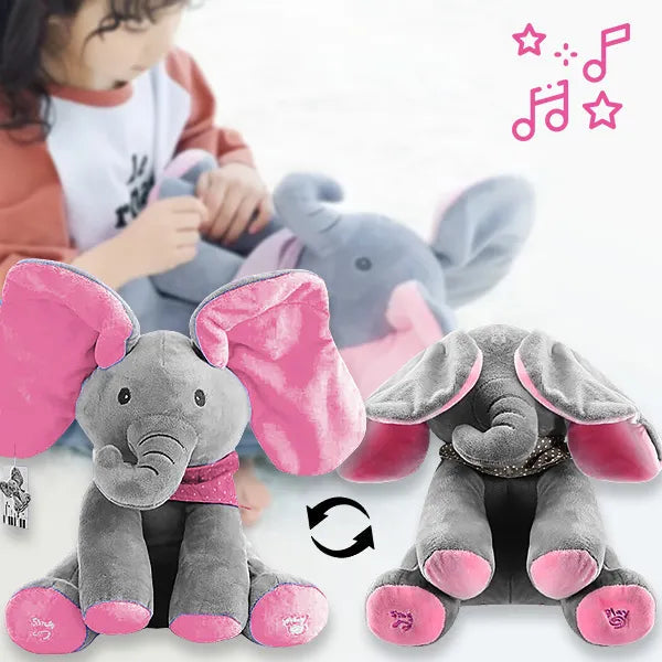 Interaktiv Nalleelefant för Babys – Gömma & Prata | FlappyPals från 6 Månader