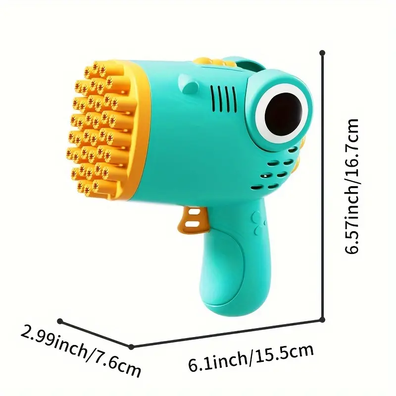 Dino Bubbelpistol – 40 Munstycken För Hundratals Bubblor | Lekglädje För Barn