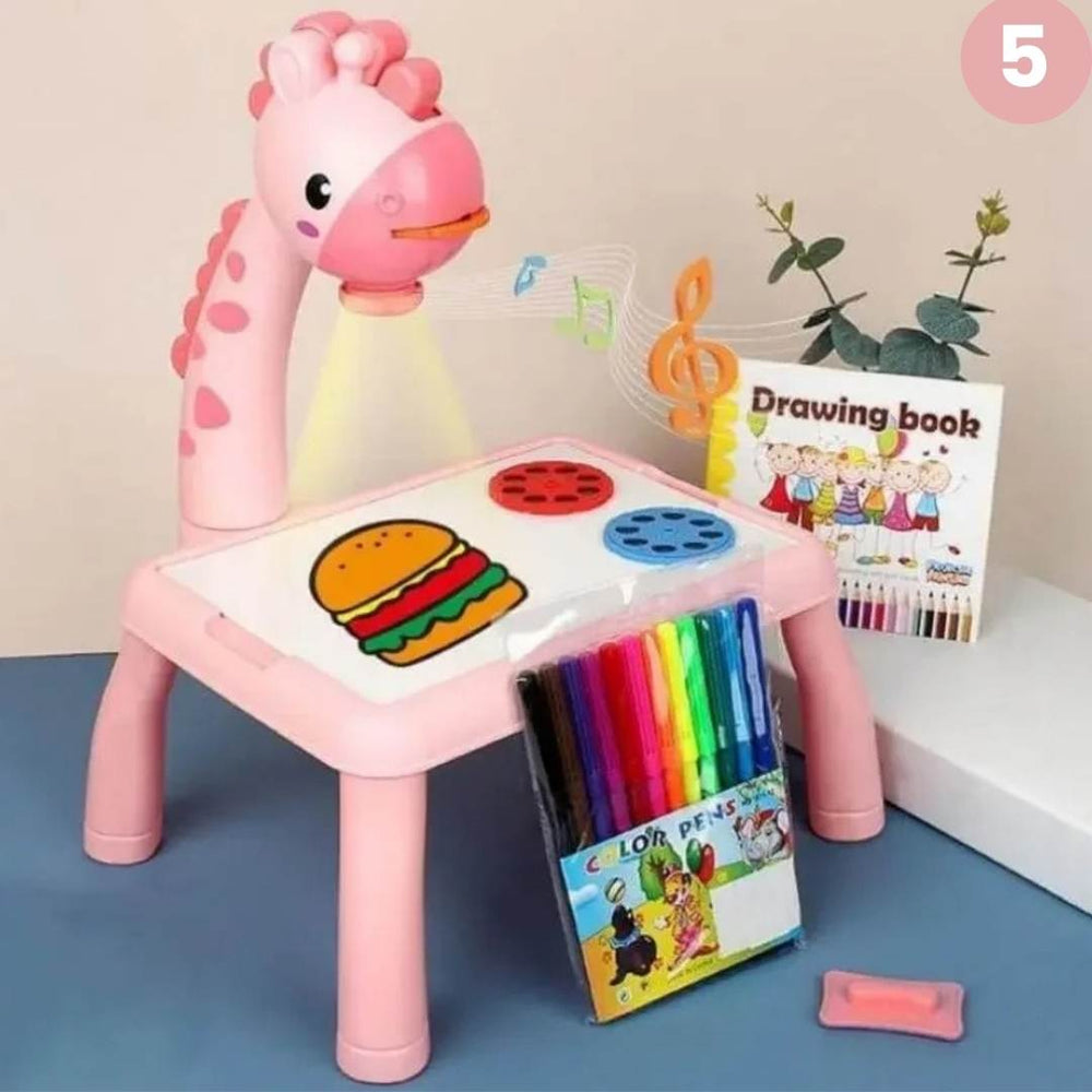 ArtLight Ritbord med Projektor för Barn – Kreativ och Pedagogisk Leksak för 3+ År med Projektor och Tuscher