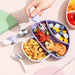 MiniMeal Tallriksset för småbarn – Säker & halkfri tallrik för bebisar från 6 månader | Silikon­tallrik med sugpropp och bestick