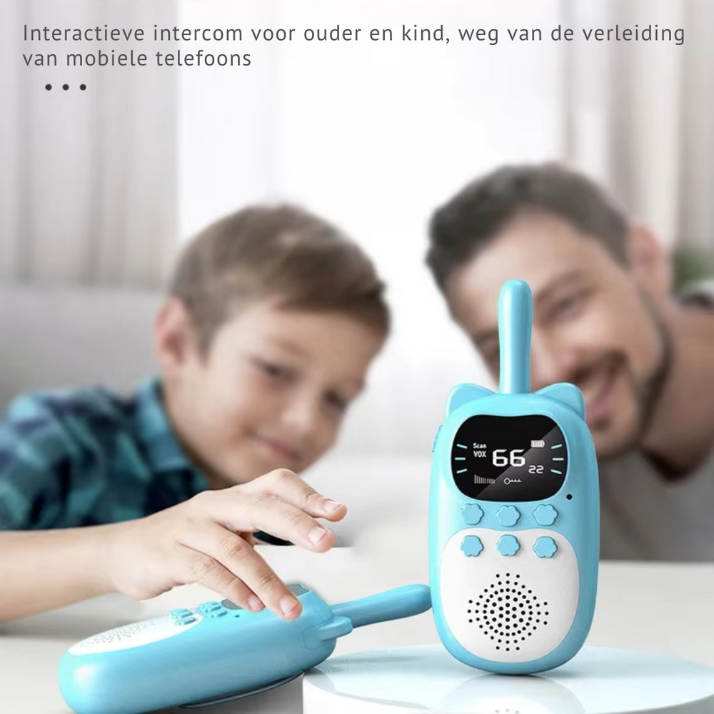 Walkie-talkies för barn – Uppladdningsbart set med räckvidd upp till 3 km