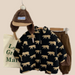 Fleeceväst med Björnmotiv – Björnar Unisex, Svart/Grön, Storlek 1–6 år