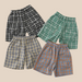 Shorts – PlaidyPlay Unisex, Grön/Svart/Orange/Gul, Bomull, Storlek 0–6 år