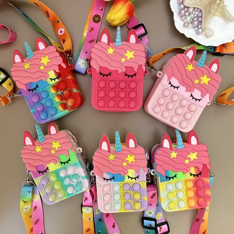 SparkleUnicorn Pop-it Ryggsäck – Magisk Enhörningväska för Barn | Stresslindrande & Lekfull