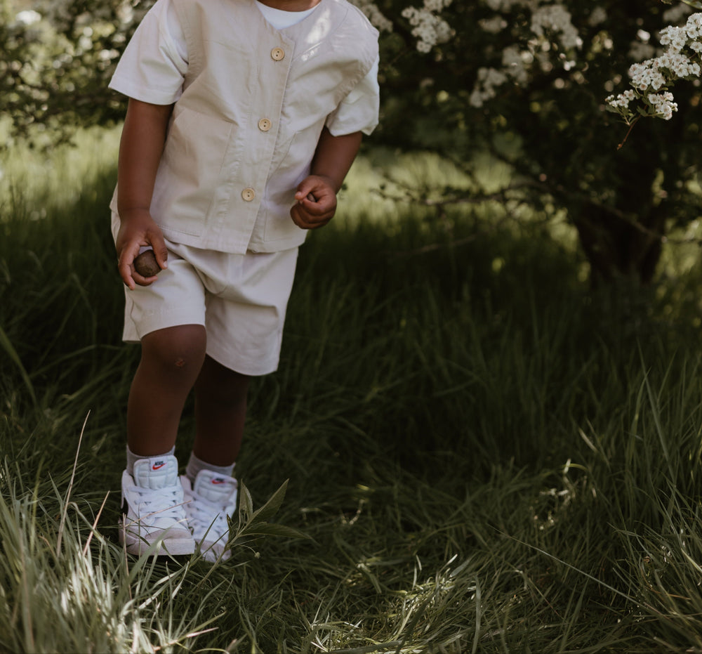 Ärmlöst Baby Denim Set – Sommar Koordinerat Set för Småbarn (0–4 år) | Mjukt & Andningsbart Bomull