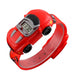 Auto Klocka – Pojkar, Röd/Blå/Gul/Svart, Silikonarmband, 21 cm