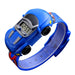 Auto Klocka – Pojkar, Röd/Blå/Gul/Svart, Silikonarmband, 21 cm