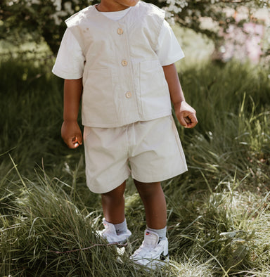 Ärmlöst Baby Denim Set – Sommar Koordinerat Set för Småbarn (0–4 år) | Mjukt & Andningsbart Bomull