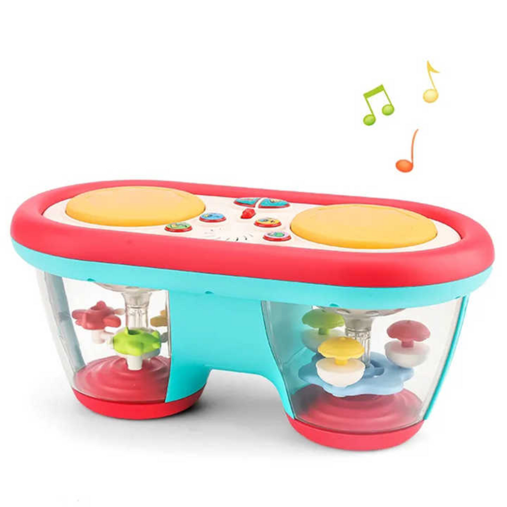 Musikalisk babydrumma med ljus & ljud – Stimulerar motorik & sinnen – Från 6 månader