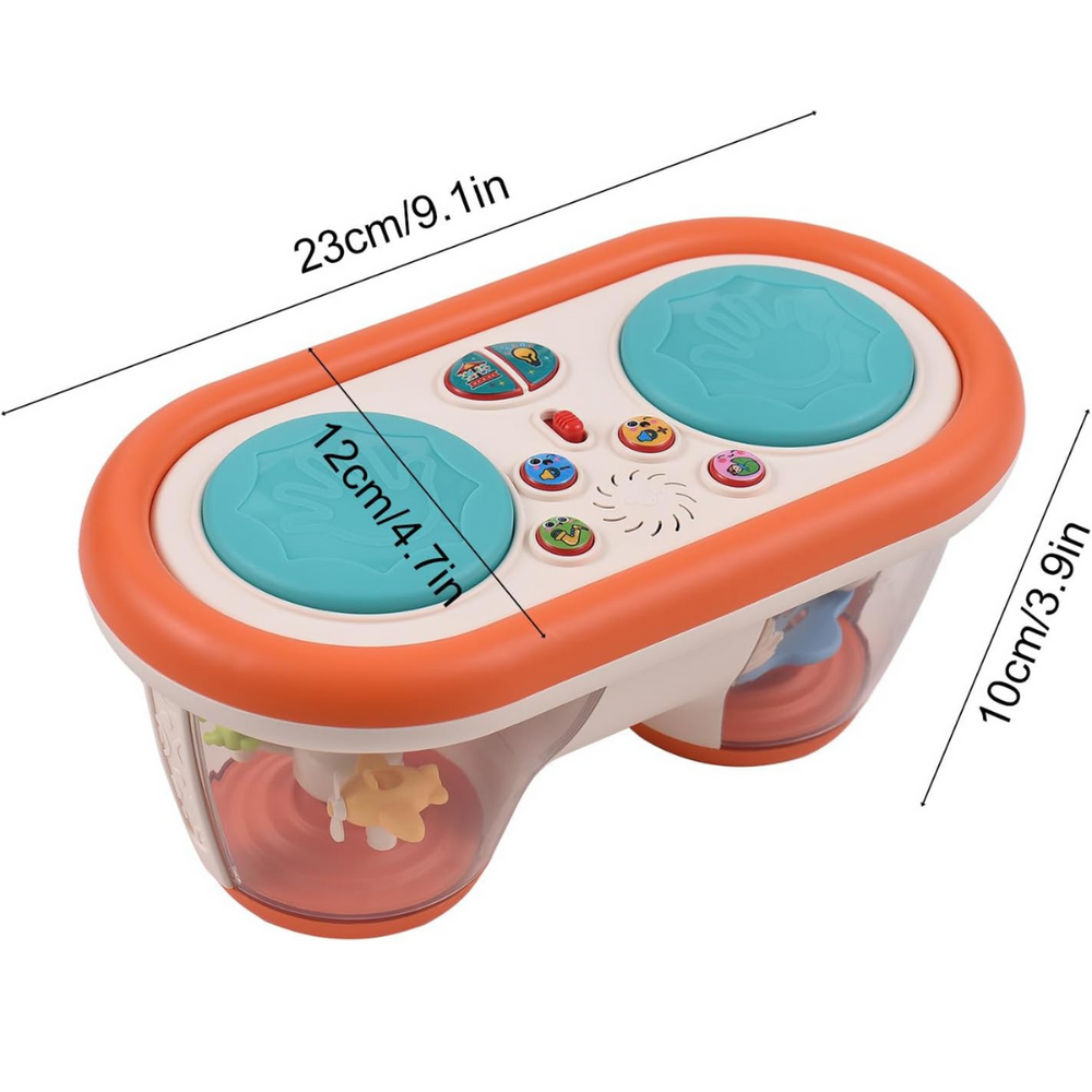 Musikalisk babydrumma med ljus & ljud – Stimulerar motorik & sinnen – Från 6 månader