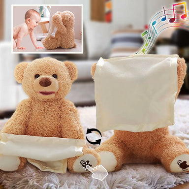 Interaktiv Gosebjörn med Musik – Sjungande & Lekande Tittut-Plyschbjörn för Baby, Småbarn och Förskolebarn 0–5 År