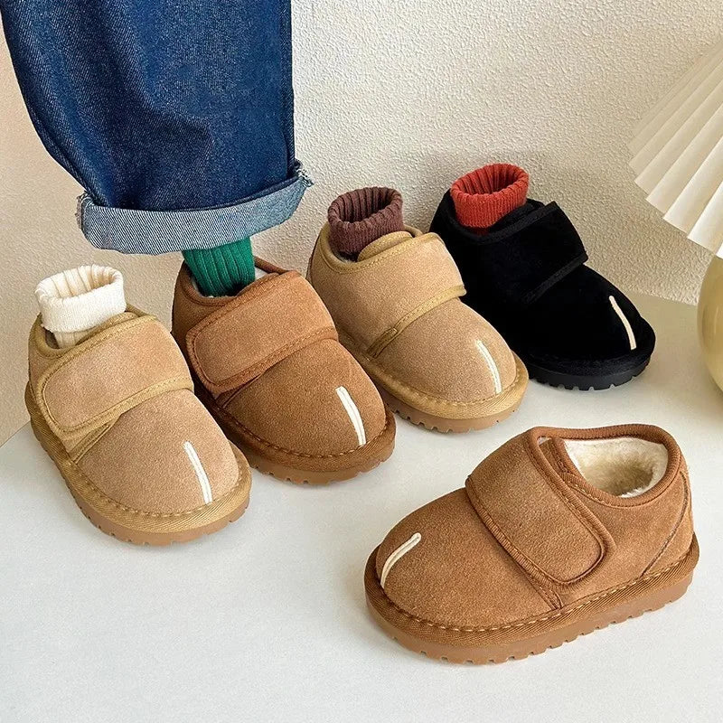 Skor med Kardborreband – Djamena Unisex, Brun/Beige/Svart, Mocka, Storlek 21–30