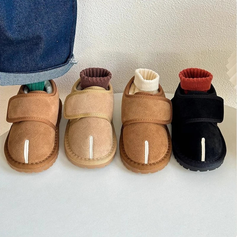 Skor med Kardborreband – Djamena Unisex, Brun/Beige/Svart, Mocka, Storlek 21–30