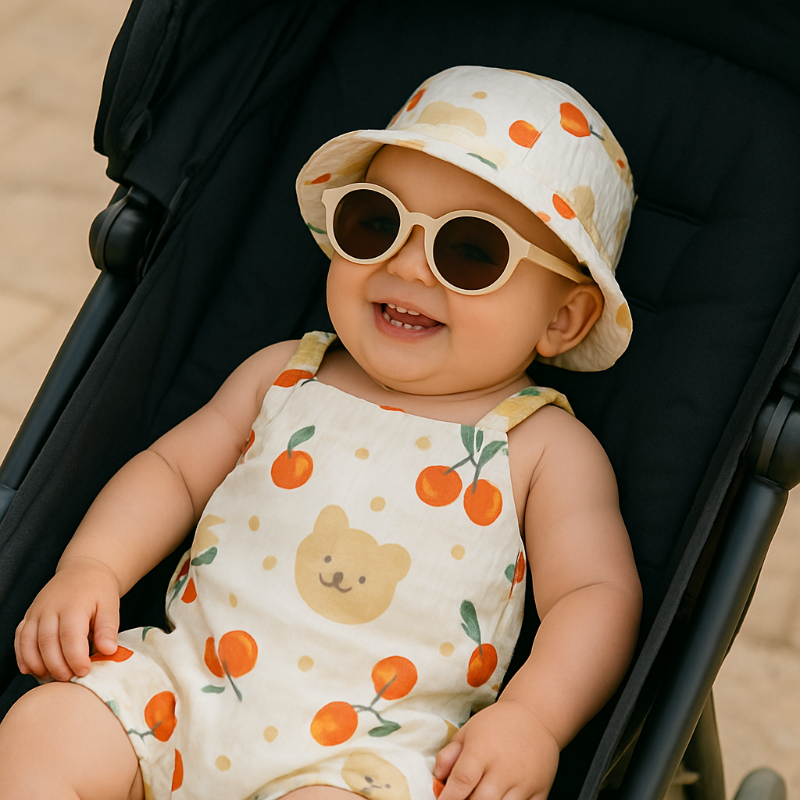 Babypaket utan ärmar med solhatt – Lätt & Bekvämt för Varmt Väder | För 1–24 månader