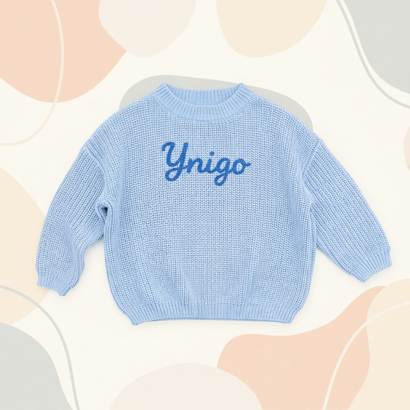 Personifierad Babytröja med Namn – Broderad & Mjuk | 0-5 år