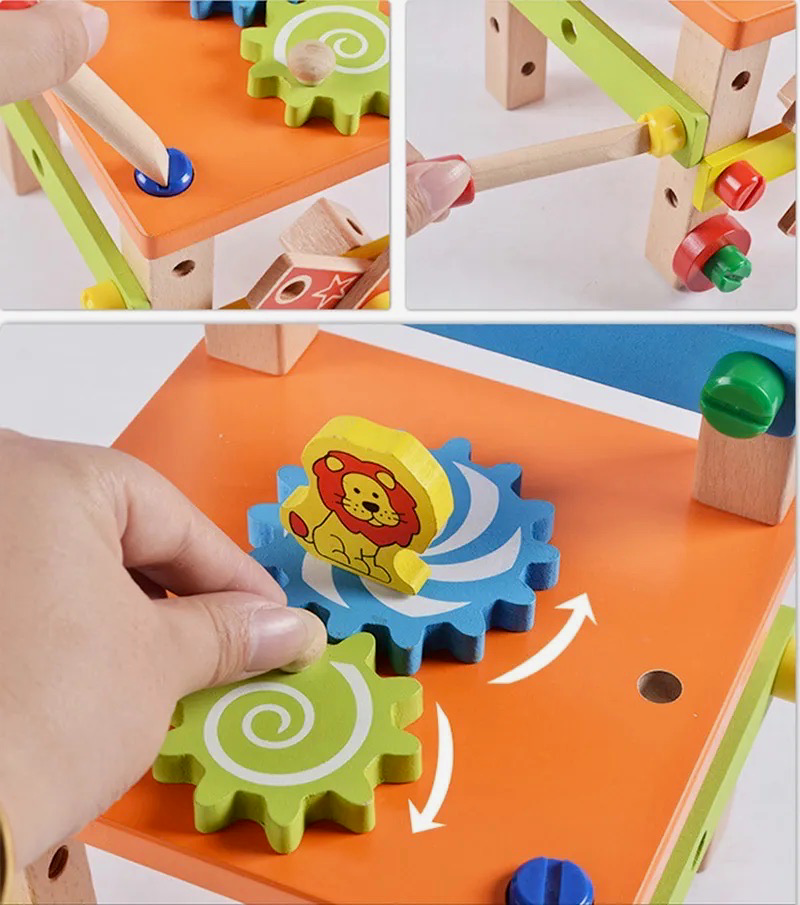 Upptäck världen av byggande med MiniMaker Arbetsstol – Montessori utbildningsleksak för små byggare