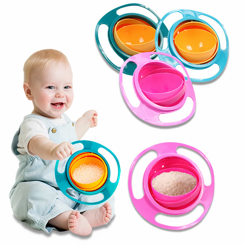 Anti-spill Skål för Barn – 360° Roterande Skål BPA-fri | TinyTurn™
