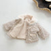 FloralFleece Flickors Vinterjacka med Spetskrage | Varm Babyjacka 6m–3år | Blommig Teddyjacka för Flickor