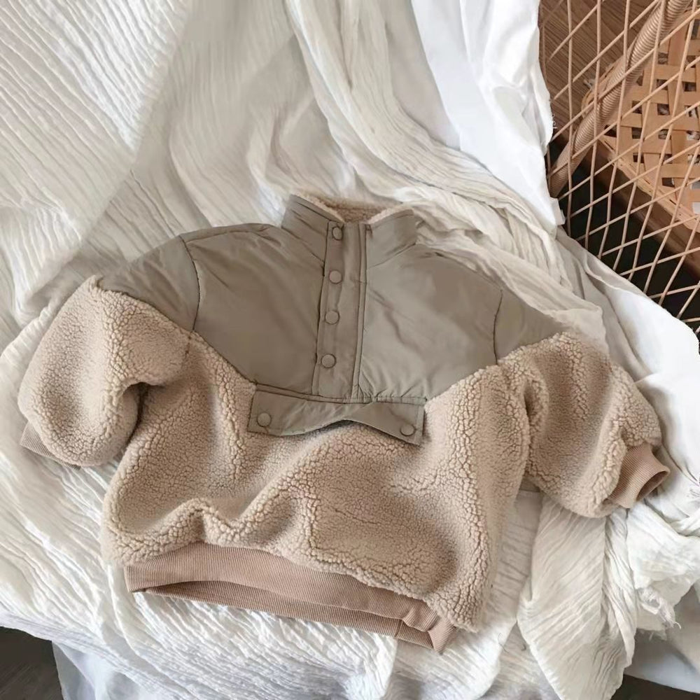 Teddytröja – Oli Unisex, grön, bomull, storlek 0–6 år