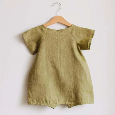 Linne Baby Romper Sommar – Andningsbar & Bekväm | Unisex Babykläder