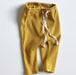 Leggings med Ribb – Flickor, Beige/Brun/Blå/Rosa/Gul, Bomull, Storlek 0–2 år