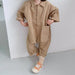 Jumpsuit/Overall för småbarn och barn – I Love My Mummy, Blå/Beige, Bomull, Storlek 1–7 år
