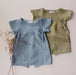Linne Baby Romper Sommar – Andningsbar & Bekväm | Unisex Babykläder