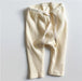 Leggings med Ribb – Flickor, Beige/Brun/Blå/Rosa/Gul, Bomull, Storlek 0–2 år