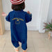Jumpsuit/Overall för småbarn och barn – I Love My Mummy, Blå/Beige, Bomull, Storlek 1–7 år