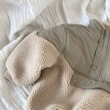 Teddytröja – Oli Unisex, grön, bomull, storlek 0–6 år