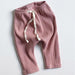 Leggings med Ribb – Flickor, Beige/Brun/Blå/Rosa/Gul, Bomull, Storlek 0–2 år