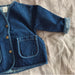 EasyWear Denim Babyjacka Unisex | Jeansjacka för Flickor & Pojkar | 9 Månader – 3 År | Mjuk Bomullsblandning med Tryckknappar
