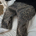 Jeans med leopardmönster – Flickor, Svart, Bomull, Denim, Storlek 1–10 år
