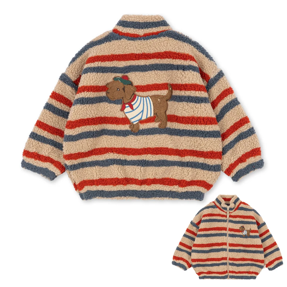 Barnkläder i teddyfleece med mönster – jacka, väst eller byxor, dragkedja | berberfleece barn