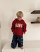 Hoodie – WaveRider Unisex, Grön/Röd/Grå, Bomull, Storlek 0–6 år