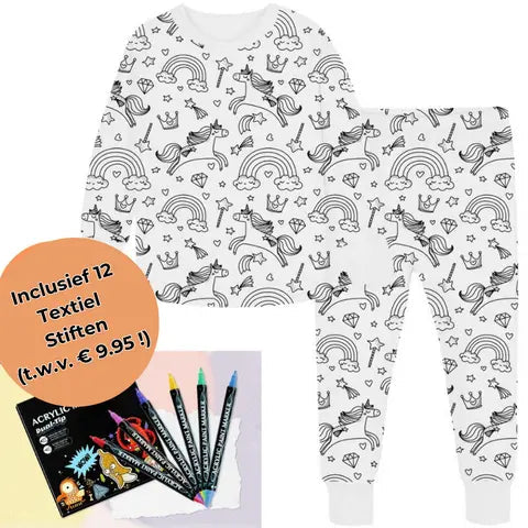 Kreativ Pyjamas Färgsättningsset för Barn – Designa och Personalisera Din Egen Sovoutfit!