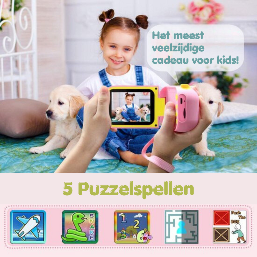 Digital Barnkamera för Barn 12MP – Kreativt Lek- och Lärande med Filter, Zoom & Spel