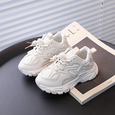Chunky sneakers för barn med ovandel i mesh – tjock dämpande sula, halkskydd | sportskor