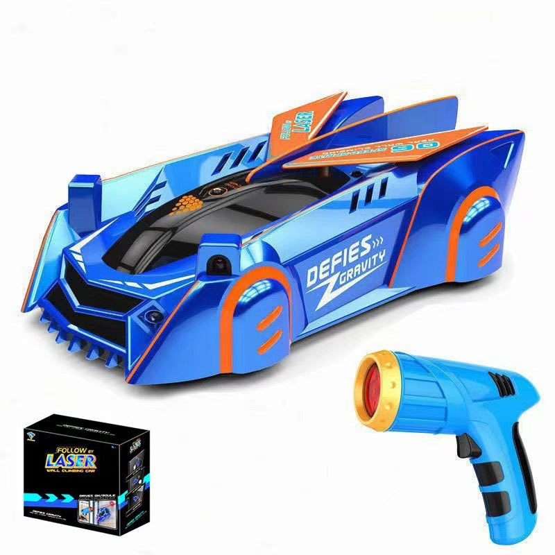 GravityRacer™ – Laserstyrd Bil som Kör på Väggar och Tak | Uppladdningsbar Leksak för Barn och Vuxna