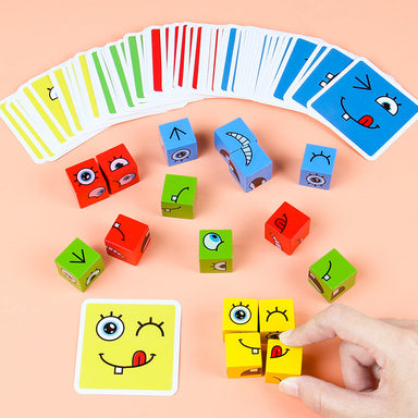 Montessori Kortspel – Banjul Ansiktsuttryck, Emotionell Utveckling, Trä, Ålder 3+