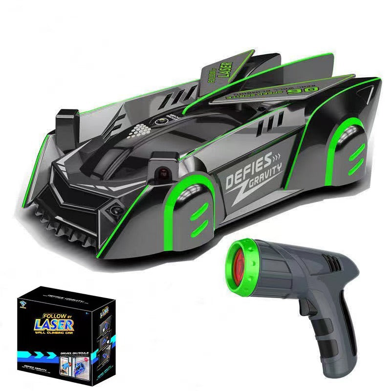 GravityRacer™ – Laserstyrd Bil som Kör på Väggar och Tak | Uppladdningsbar Leksak för Barn och Vuxna