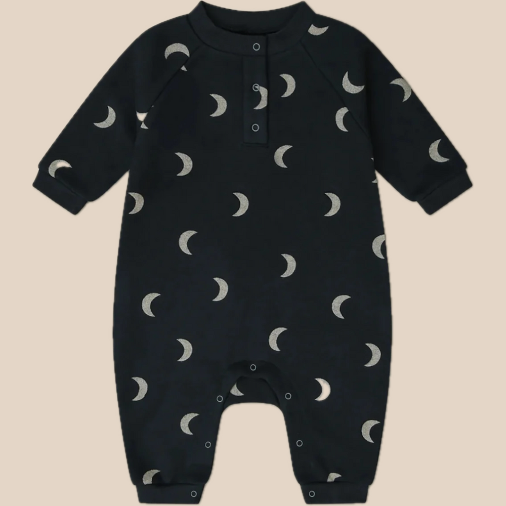 Byxdress/overall med manar – MoonDreamer Baby, unisex, svart, bomull, storlek 0–2 år