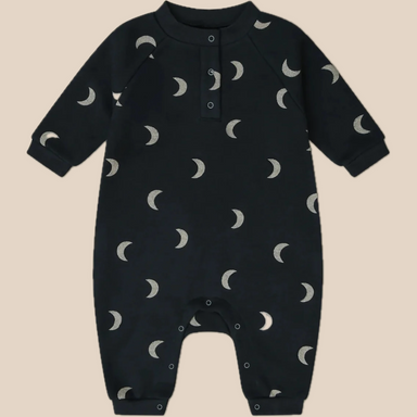 Byxdress/overall med manar – MoonDreamer Baby, unisex, svart, bomull, storlek 0–2 år