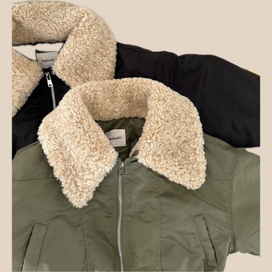 Bomberjacka – Frosty Club Flickor, Svart/Grön, Polyester, Storlek 1–8 år