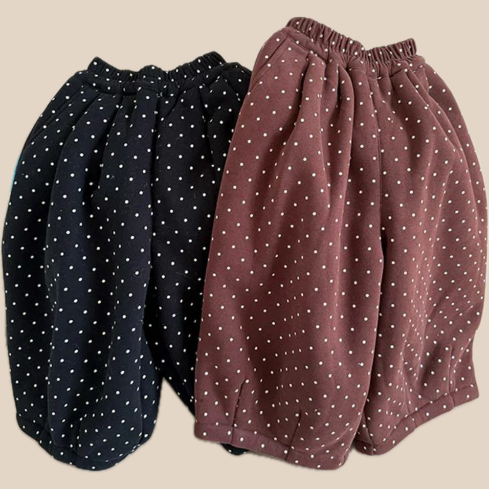 Byxa med Prickar – Dotty Daze Flickor, Brun/Svart, Bomull, Storlek 1–8 år